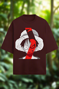 Striking One Piece Luffy Graphic T-Shirt with Bold Red Z Design